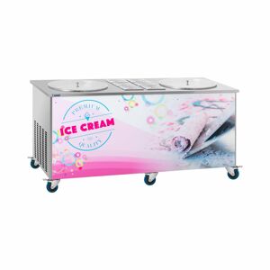 Stroj na rolovanou zmrzlinu 50x50 cm 6 nádob s víky - Stroje na rolovanou zmrzlinu Royal Catering
