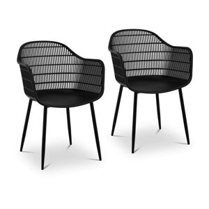 Židle 2dílná sada až 150 kg sedák 45 x 44 cm černá - Konferenční židle Fromm & Starck