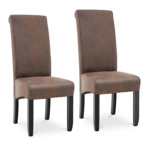 B-zboží Čalouněná židle sada 2 kusů do 180 kg sedací plocha 44,5 x 44 cm hnědá - Zboží z druhé ruky Potřeby pro gastronomii Fromm & Starck