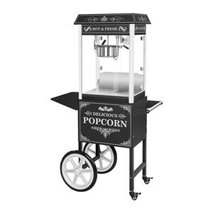 B-zboží Stroj na popcorn s vozíkem retro design černý - Zboží z druhé ruky Potřeby pro gastronomii Royal Catering