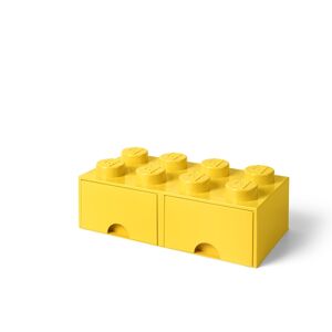 LEGO úložný box 8 s šuplíky - žlutá