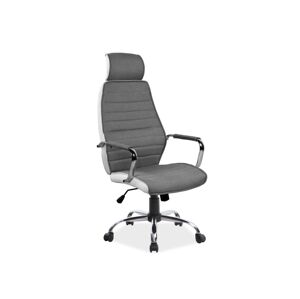 Signal Kancelářská židle Q-035 šedá/bílá